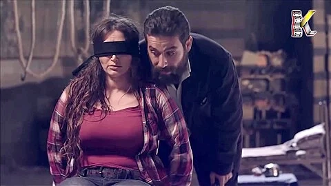 Busty Arab Woman Blindfolded And Chairtied